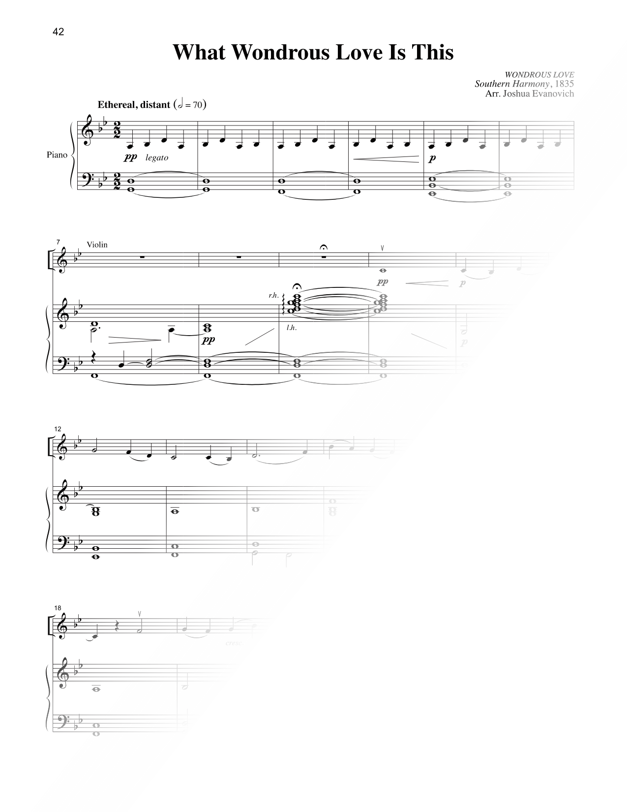What Wondrous Love Is This - Violin & Piano