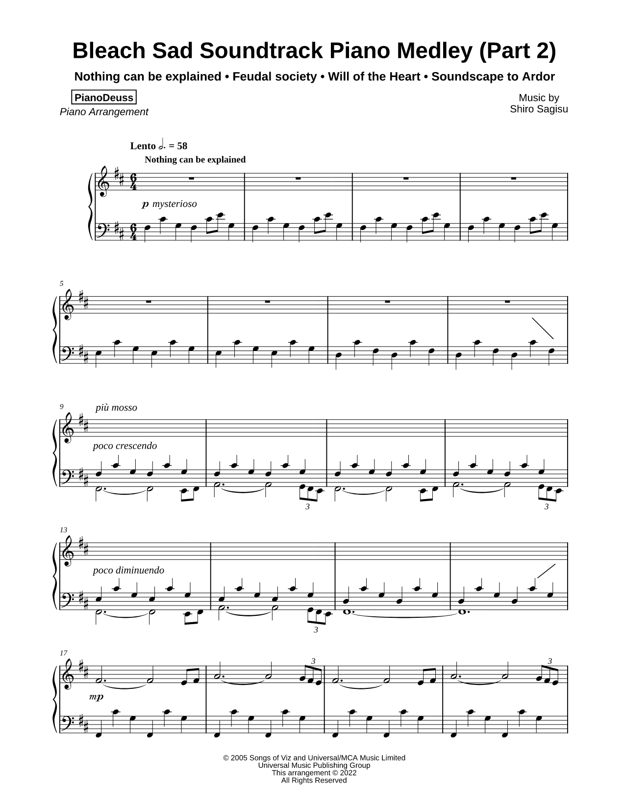 Bleach Sad Soundtrack Piano Medley (Part 2)