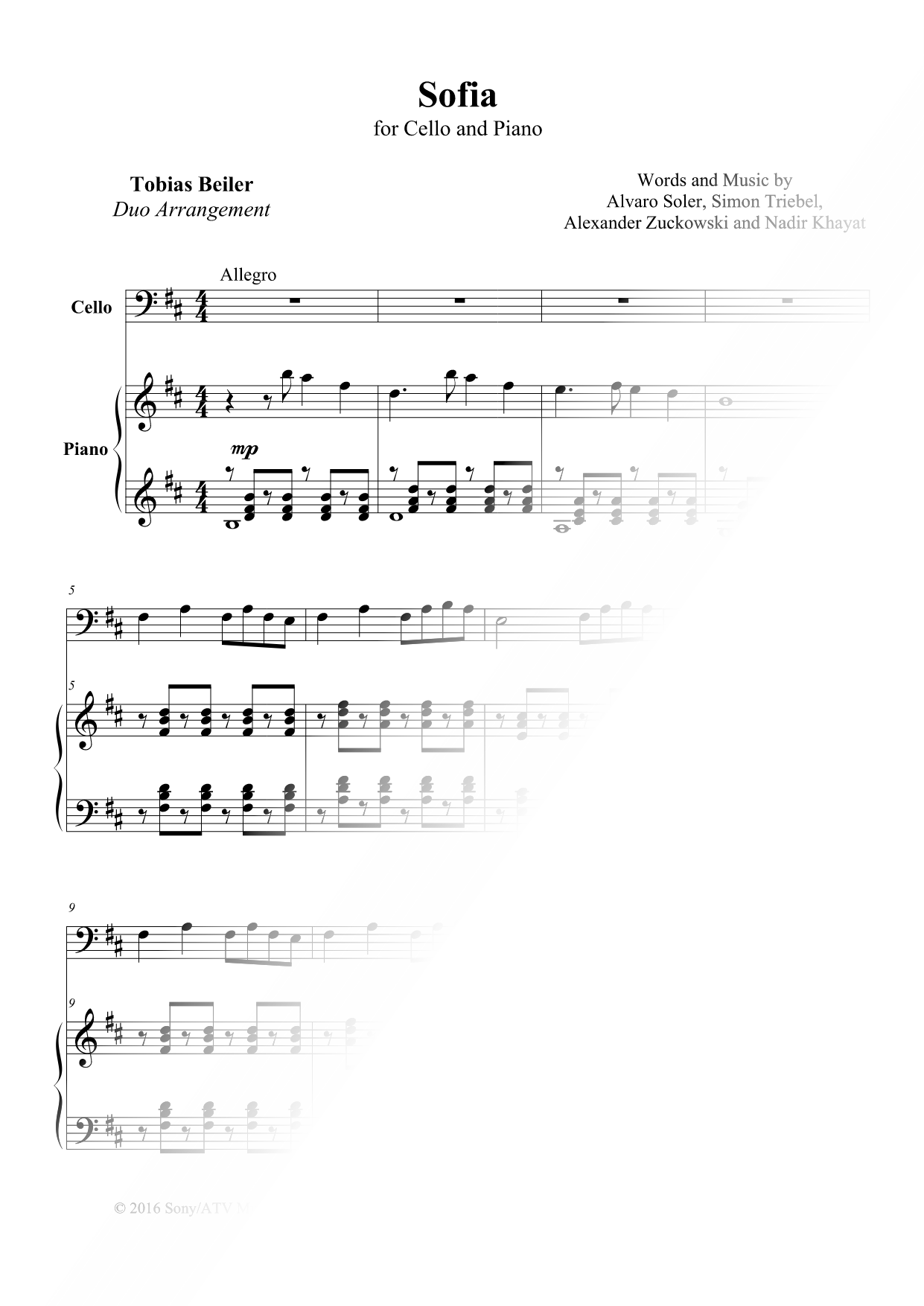 Sofia - Cello & Piano