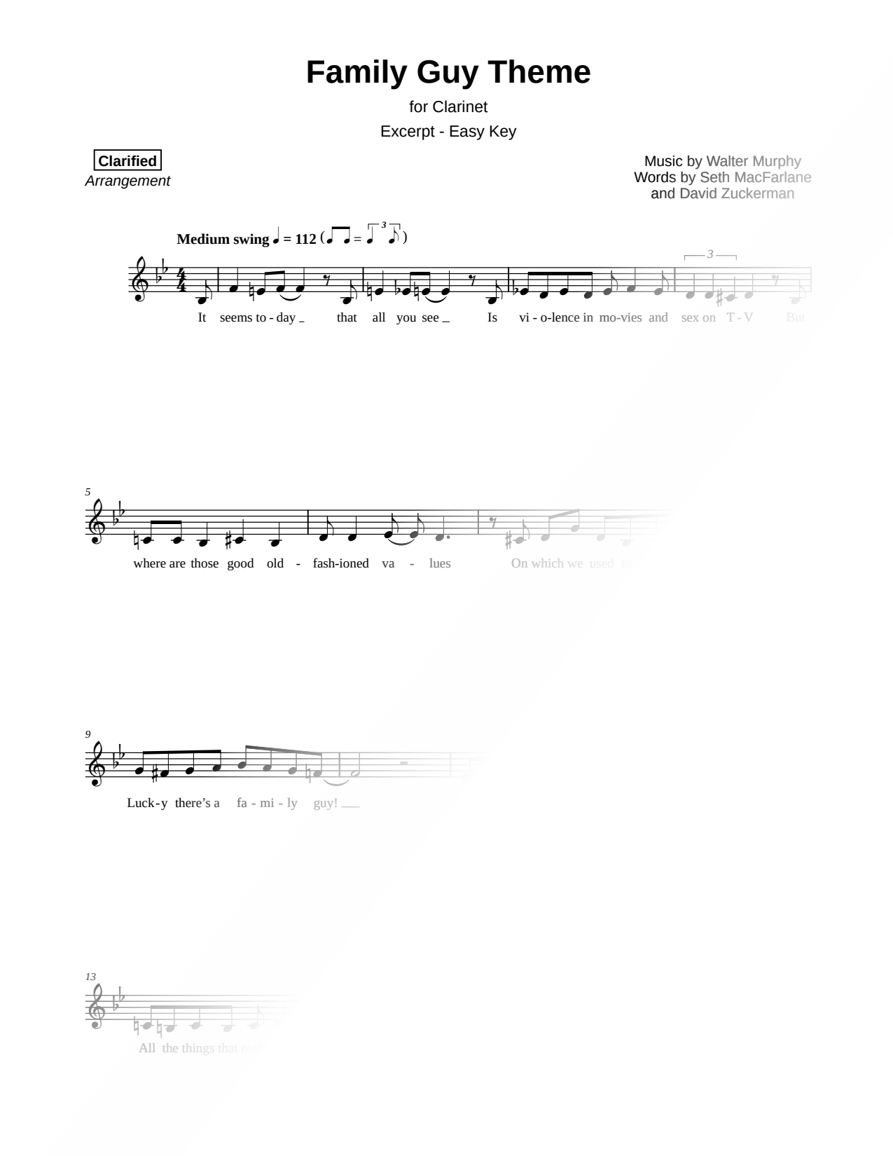 Family Guy Theme [excerpt - easy]