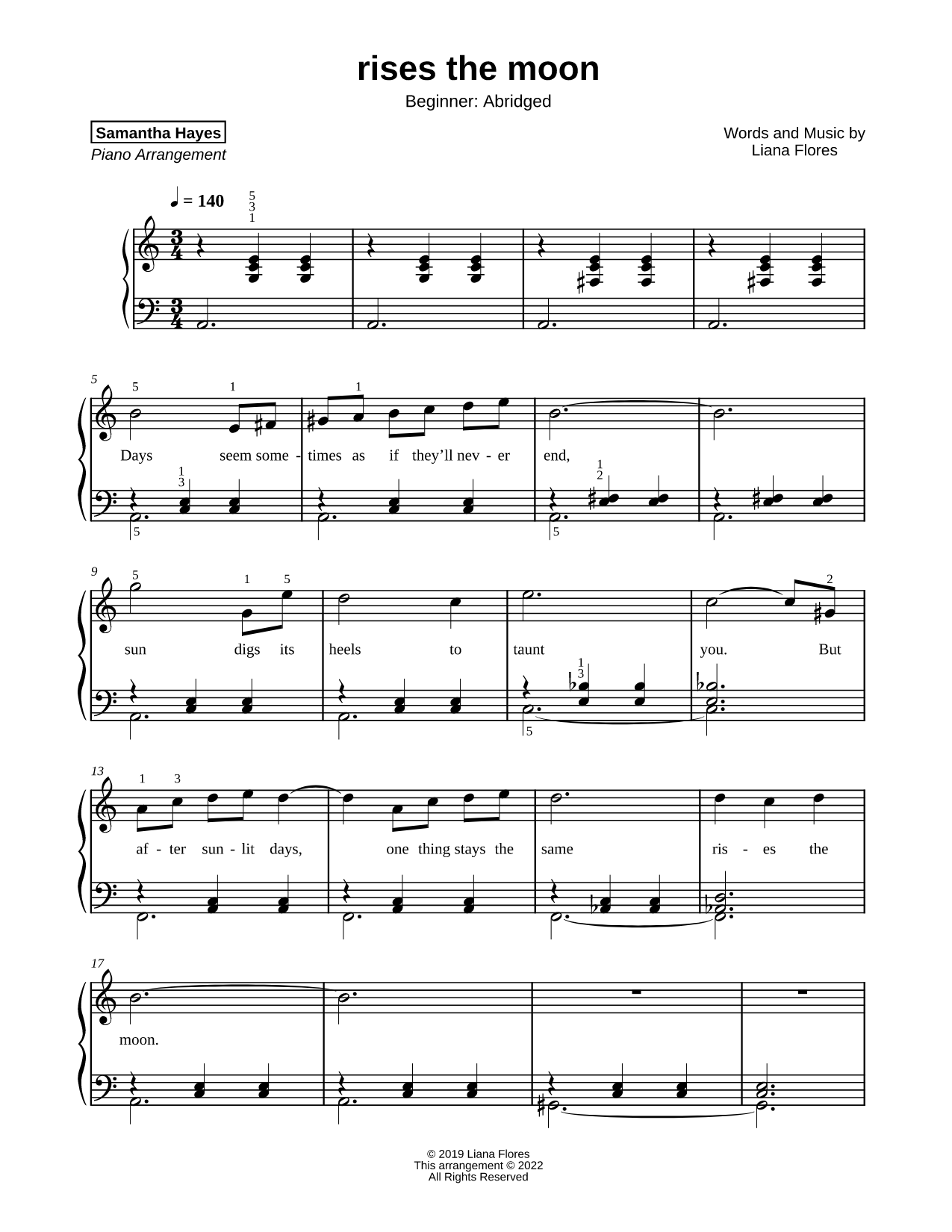 rises the moon [beginner - abridged]