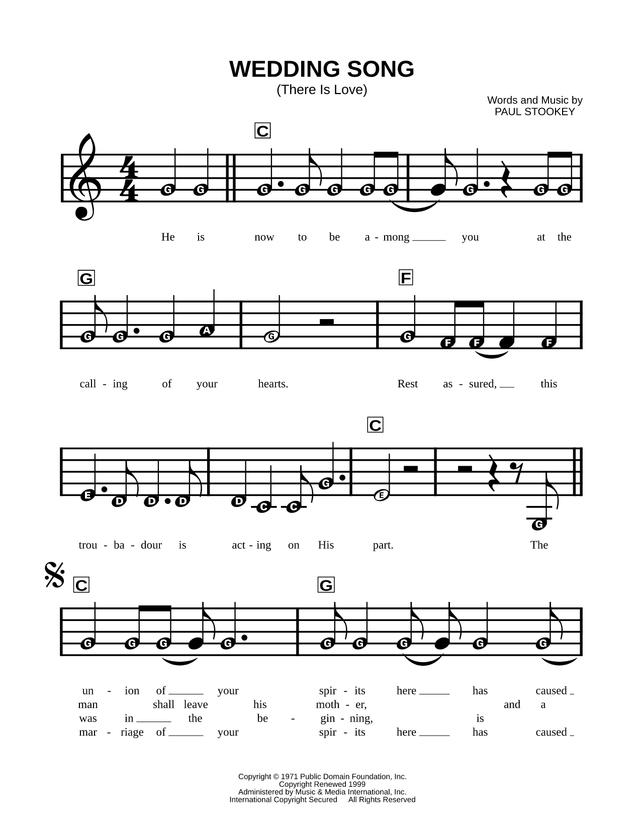 Wedding Song (There Is Love)