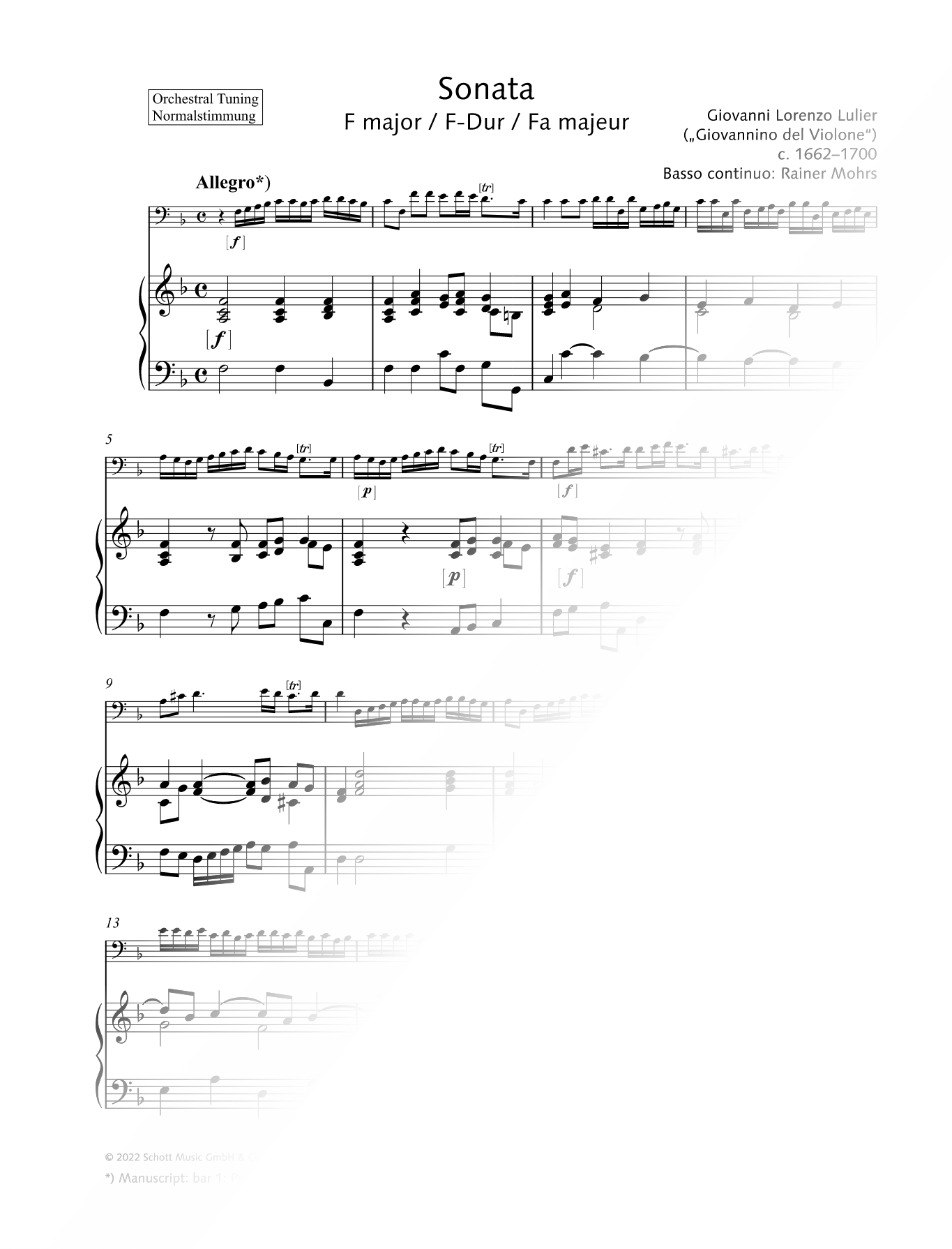 Sonata in F Major - Double Bass & Piano