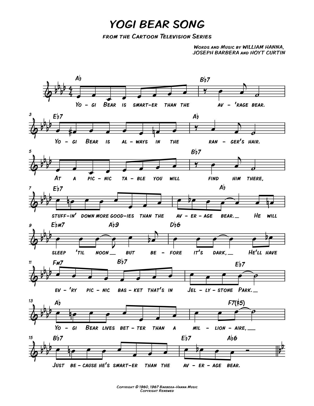 Yogi Bear Song