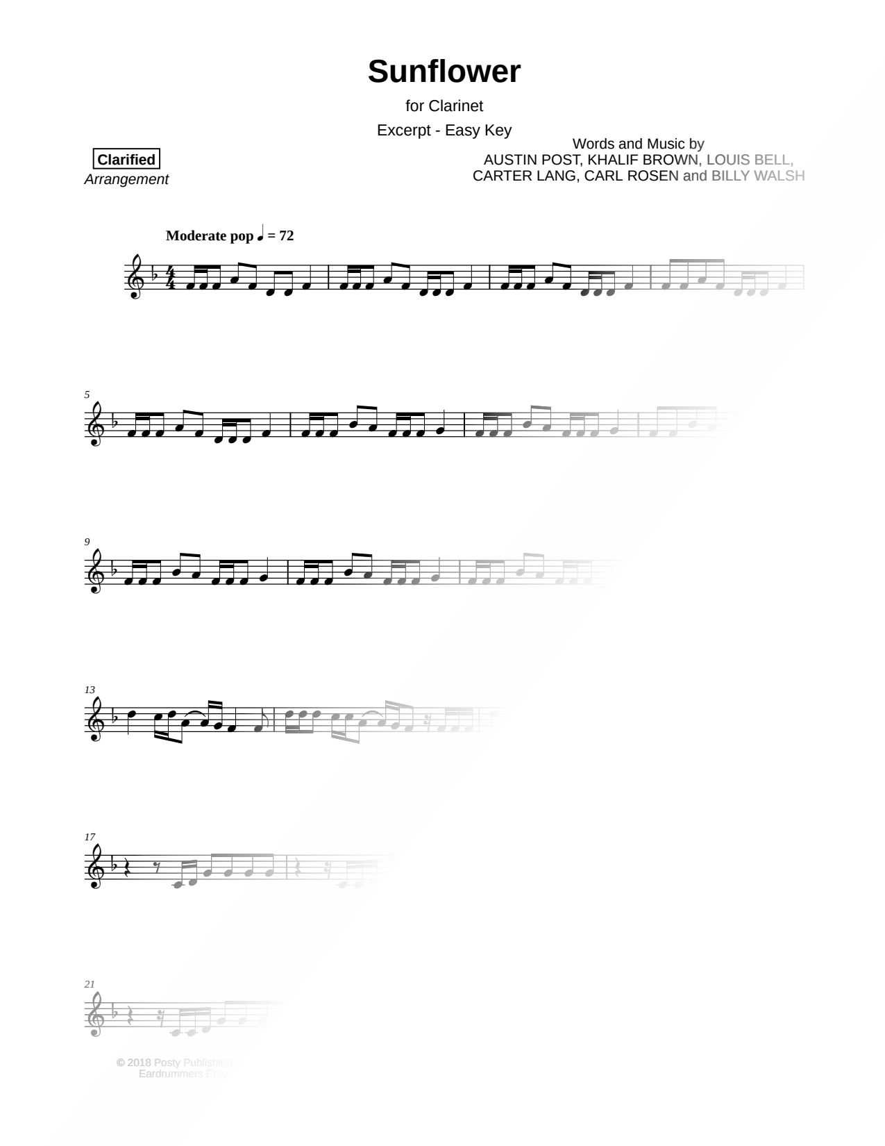 Sunflower [excerpt - easy]