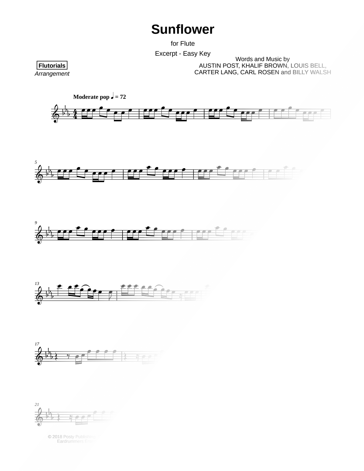 Sunflower [excerpt - easy]