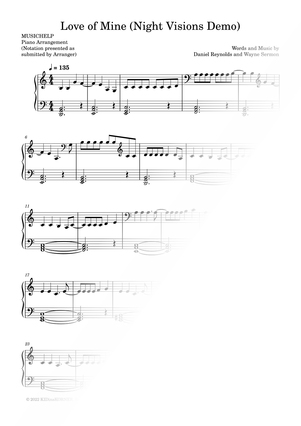 Love of Mine (Night Visions Demo)