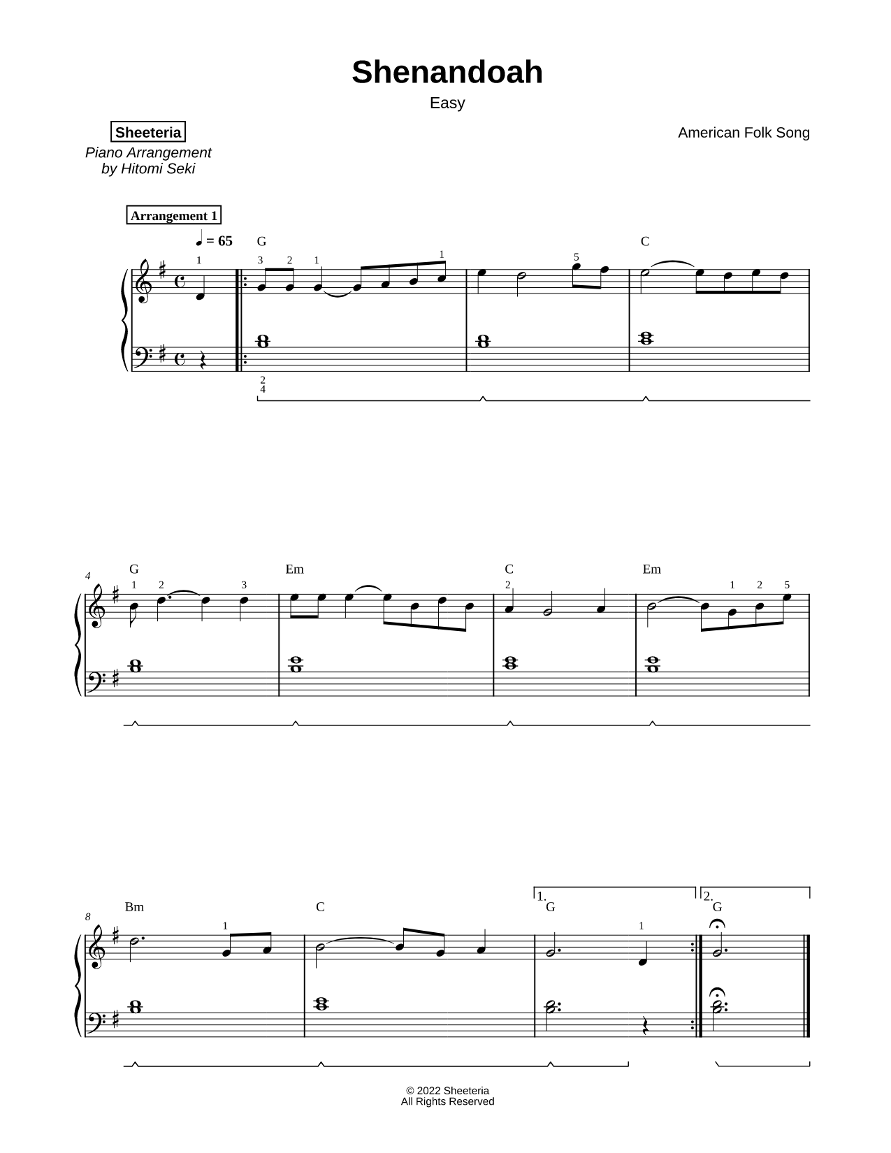 Shenandoah [easy]