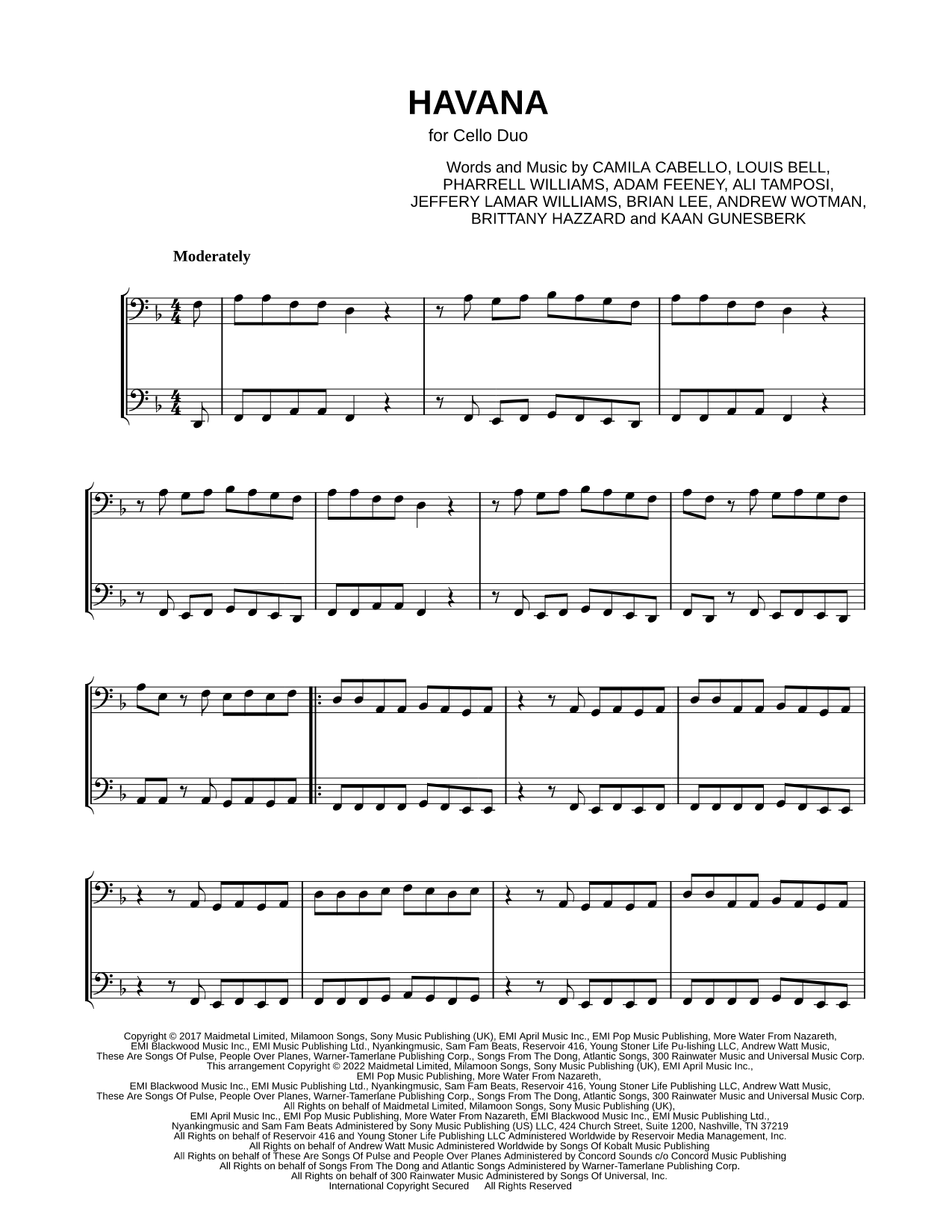Havana - Cello Duet