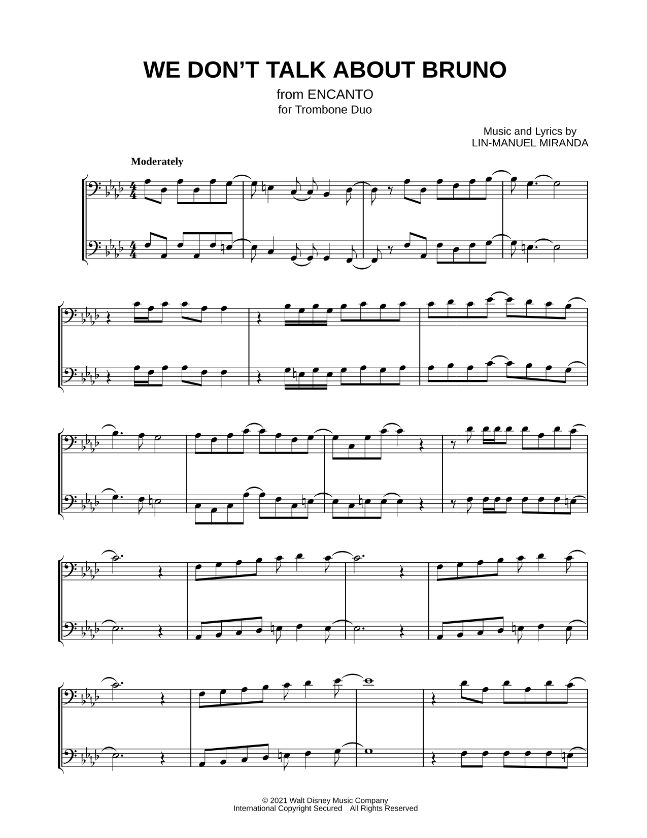 We Don't Talk About Bruno - Trombone Duet