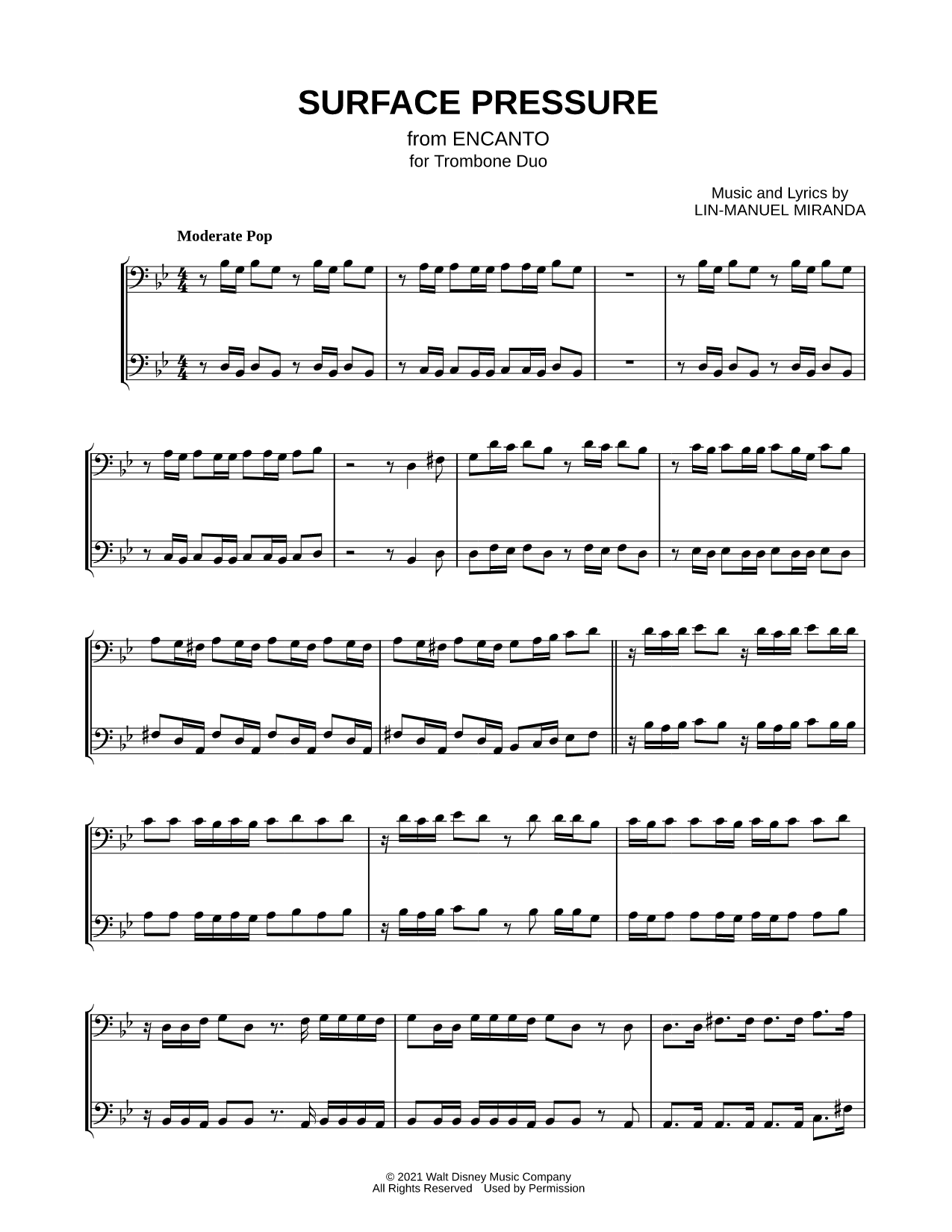 Surface Pressure - Trombone Duet