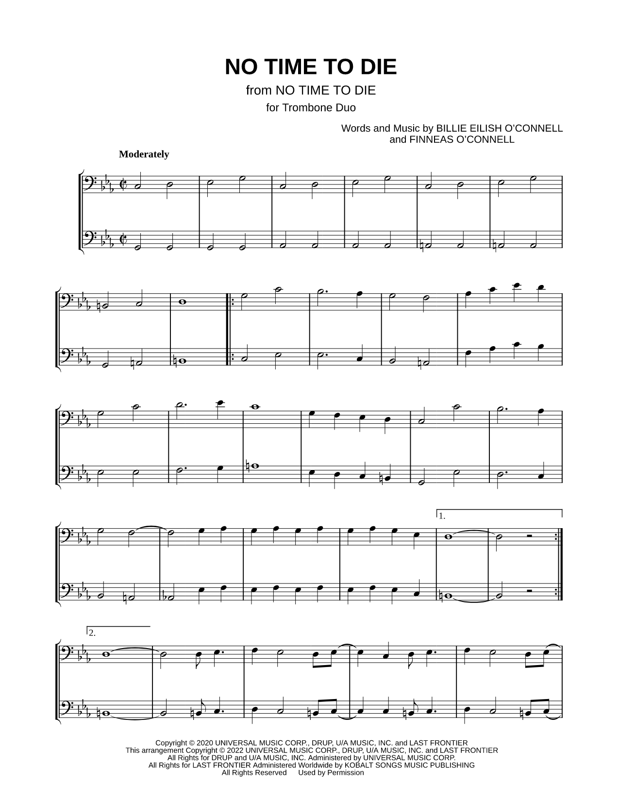 No Time to Die - Trombone Duet