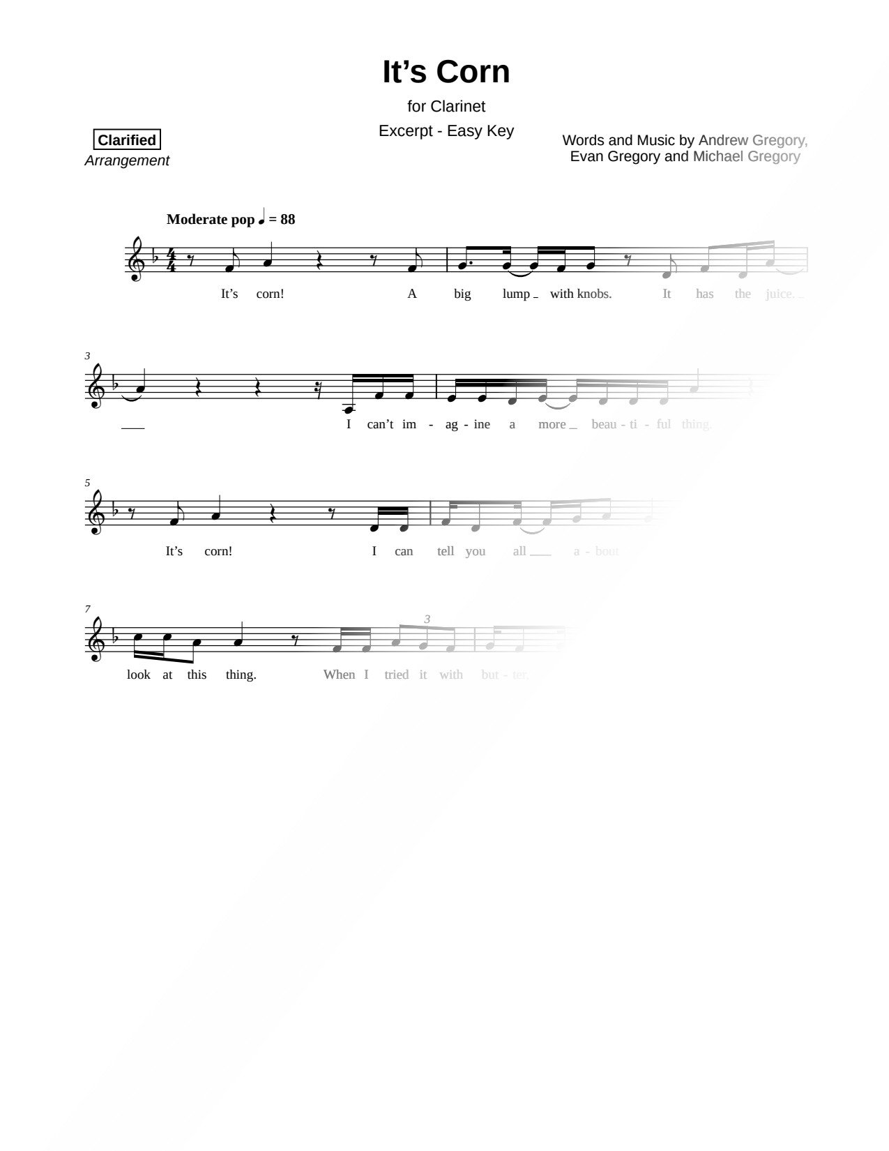 It's Corn [excerpt - easy]