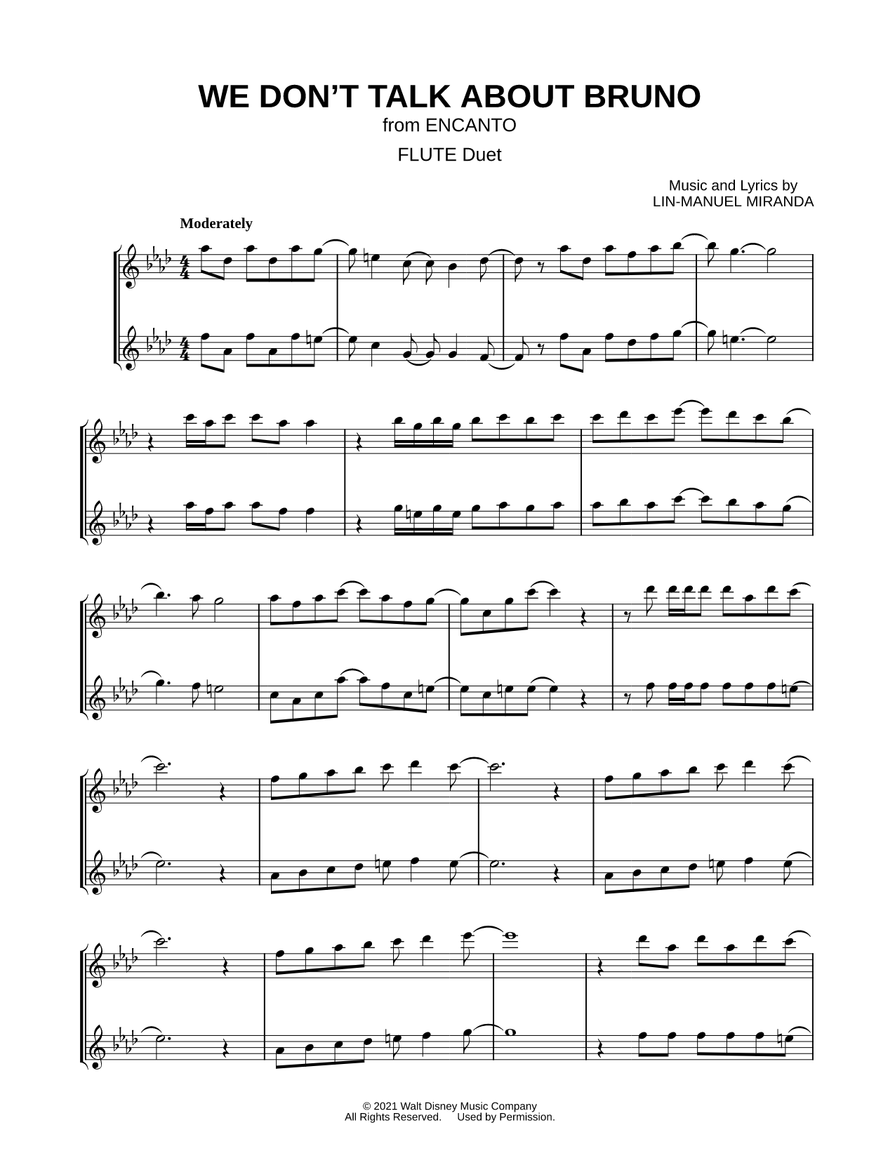 We Don't Talk About Bruno - Flute Duet