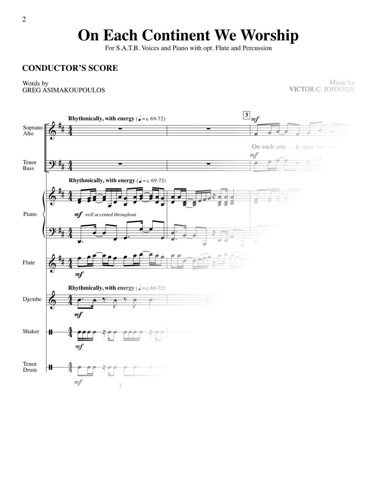 On Each Continent We Worship [Rhythm Parts]