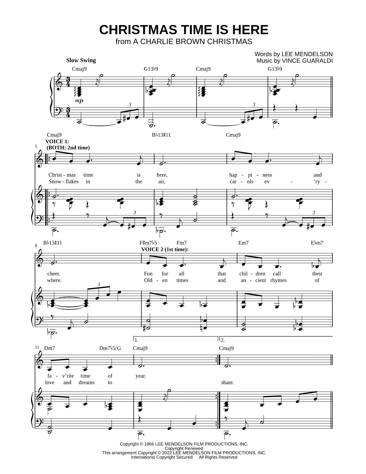 Christmas Time Is Here [vocal duet]