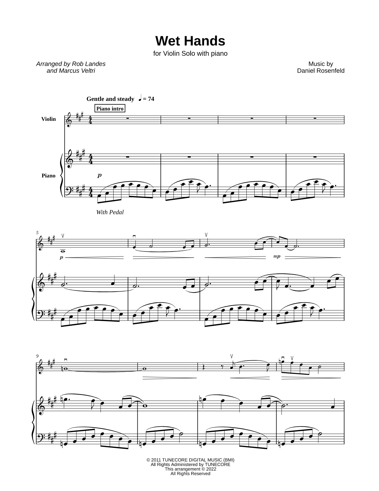 Wet Hands - Violin & Piano