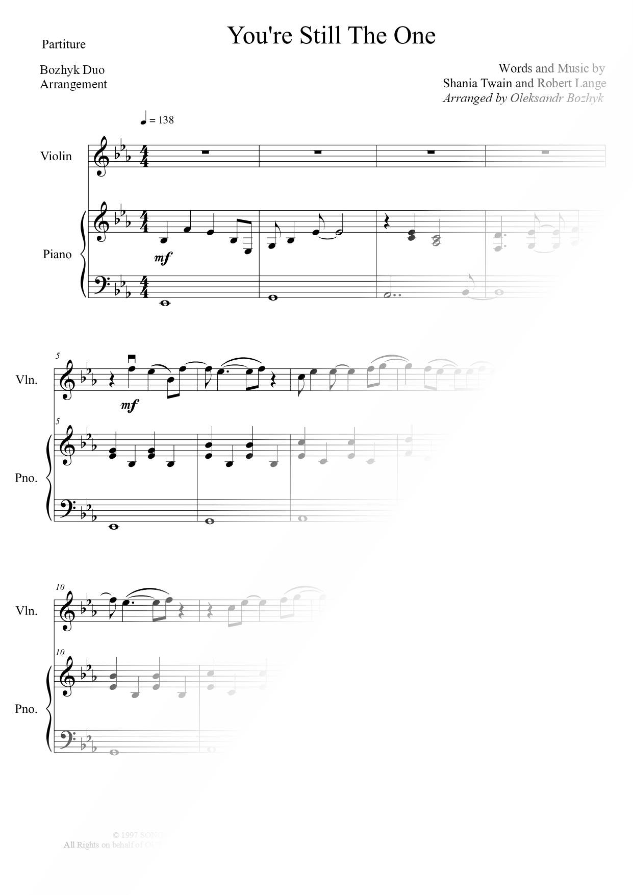 You're Still the One - Violin & Piano
