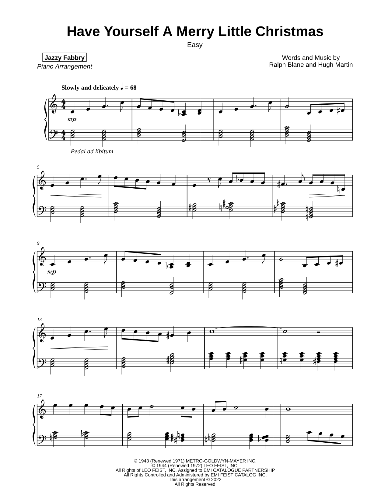 Have Yourself a Merry Little Christmas [easy]