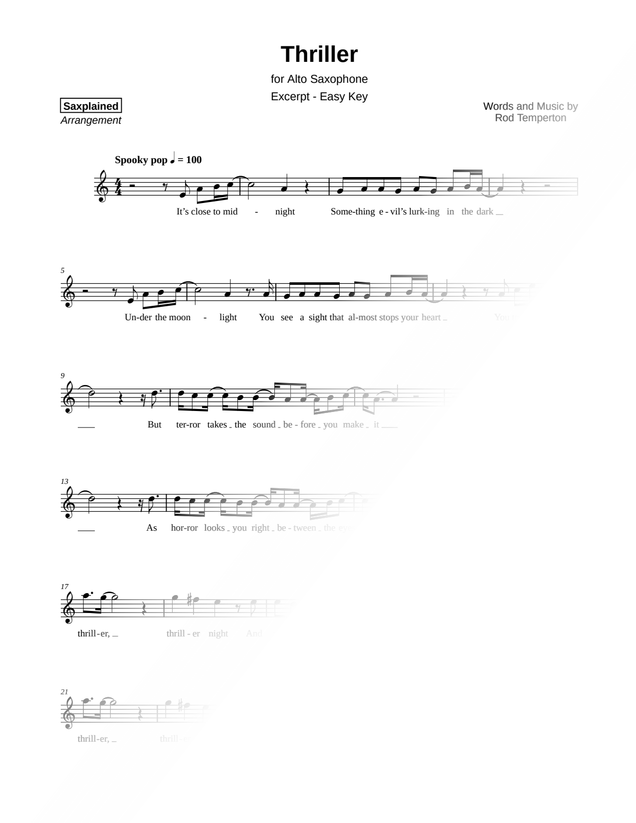 Thriller [excerpt - easy]