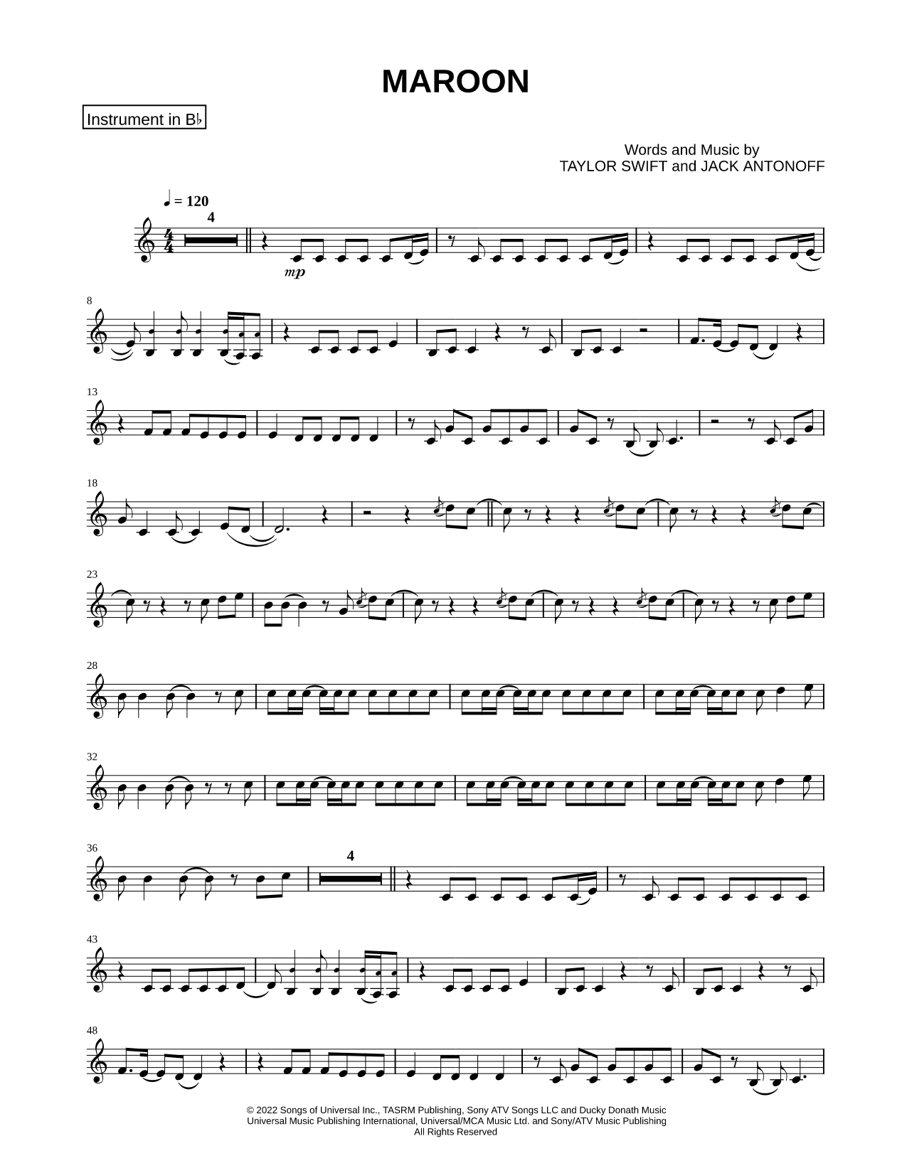 Maroon - Bb Instrument