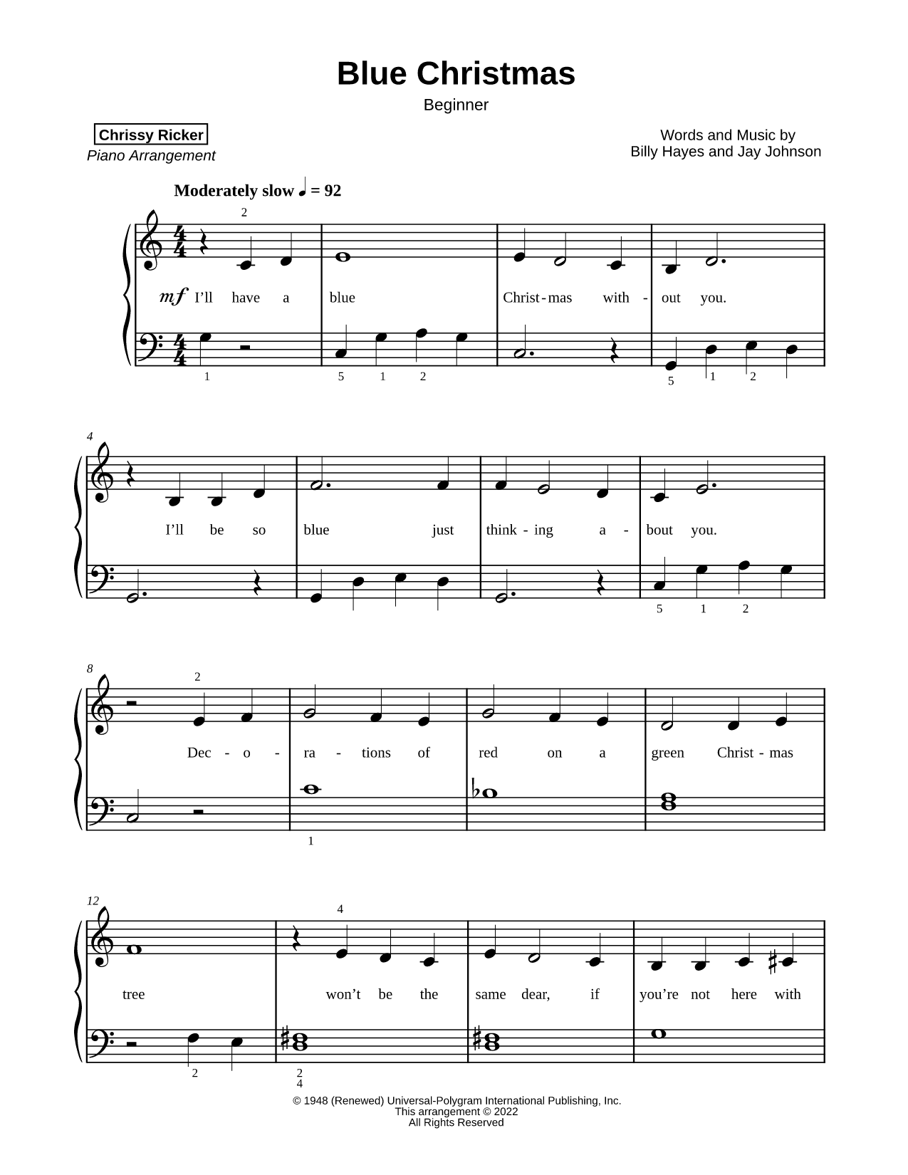 Blue Christmas [beginner]