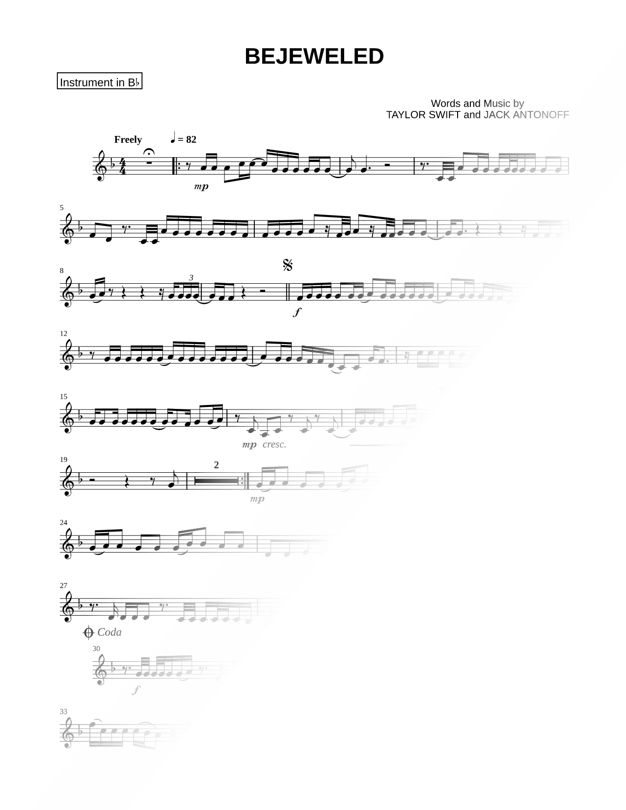 Bejeweled - Bb Instrument