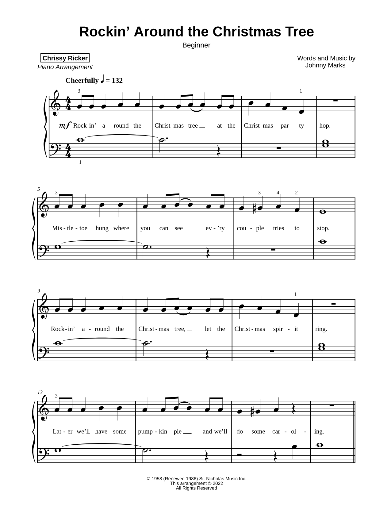 Rockin' Around the Christmas Tree [beginner]