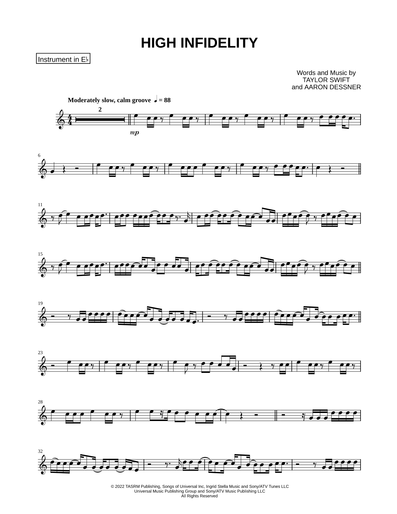 High Infidelity - Eb Instrument