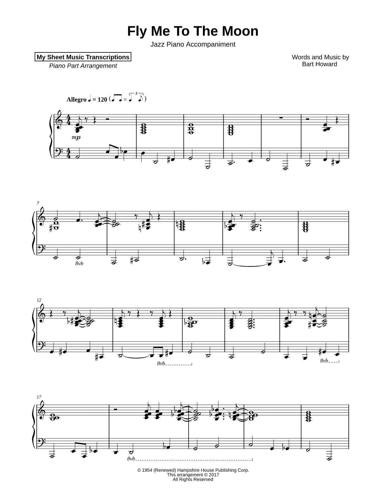 Fly Me to the Moon [jazz piano accompaniment]