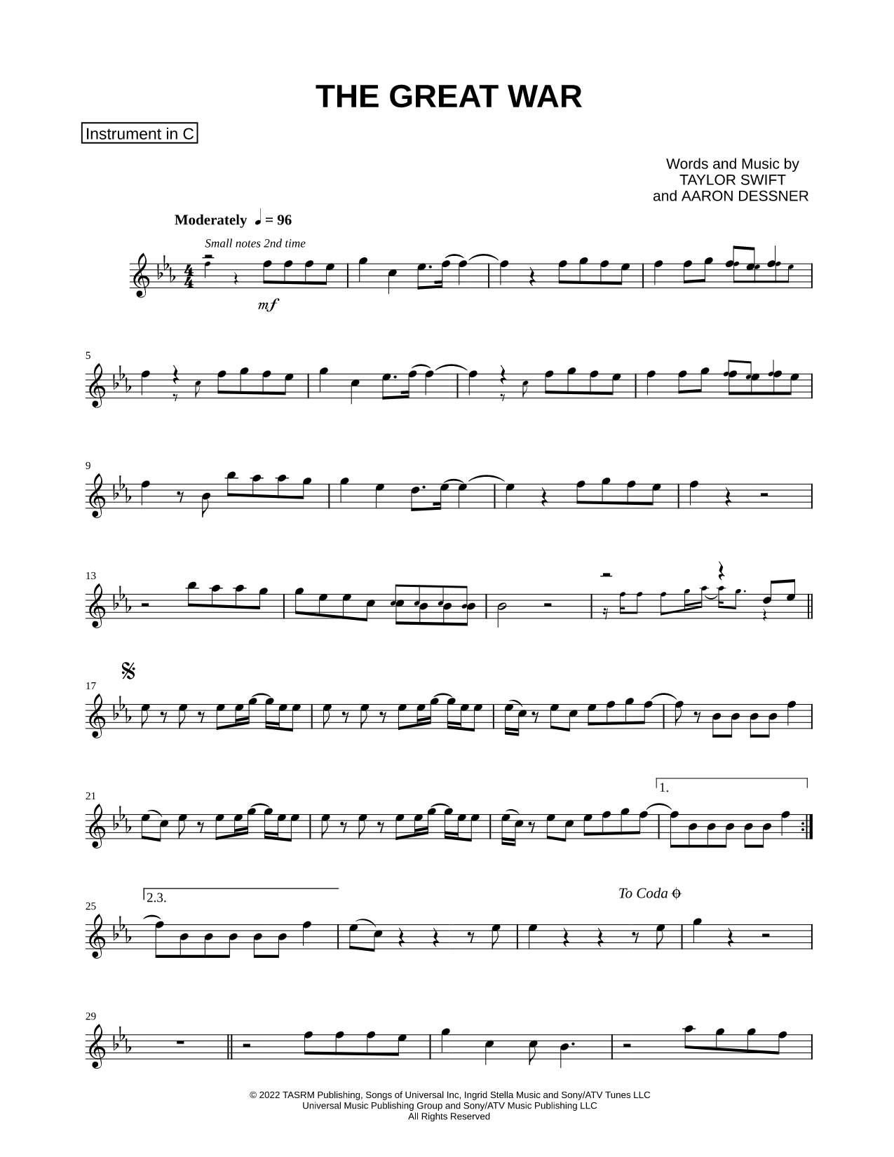 The Great War - C Instrument