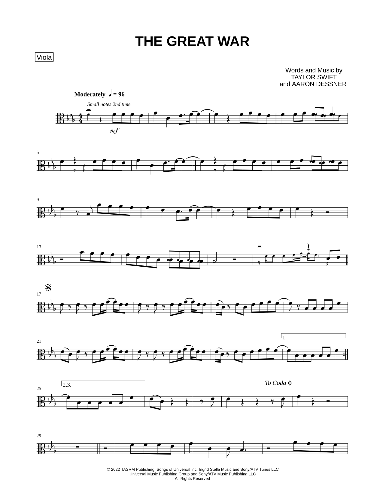 The Great War - Viola