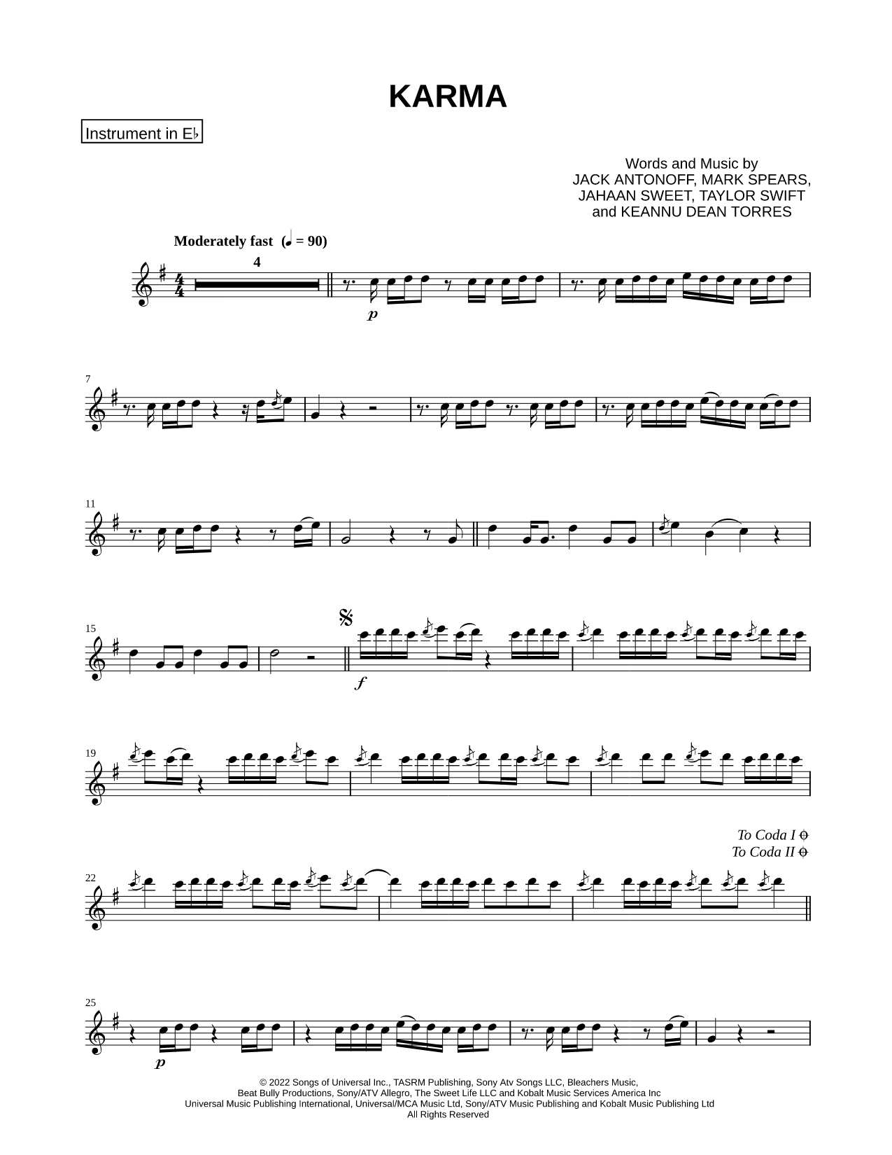 Karma - Eb Instrument