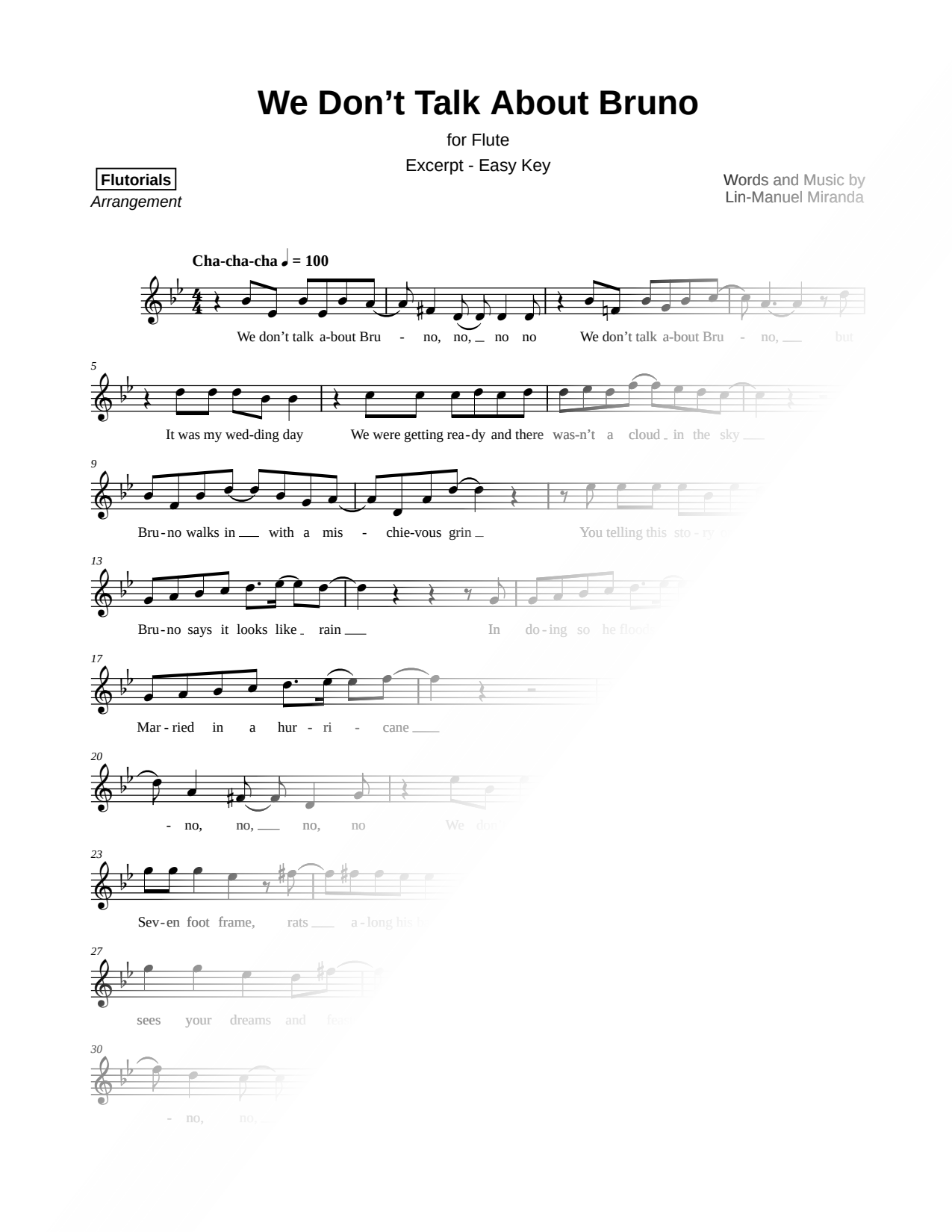 We Don't Talk About Bruno [excerpt - easy]