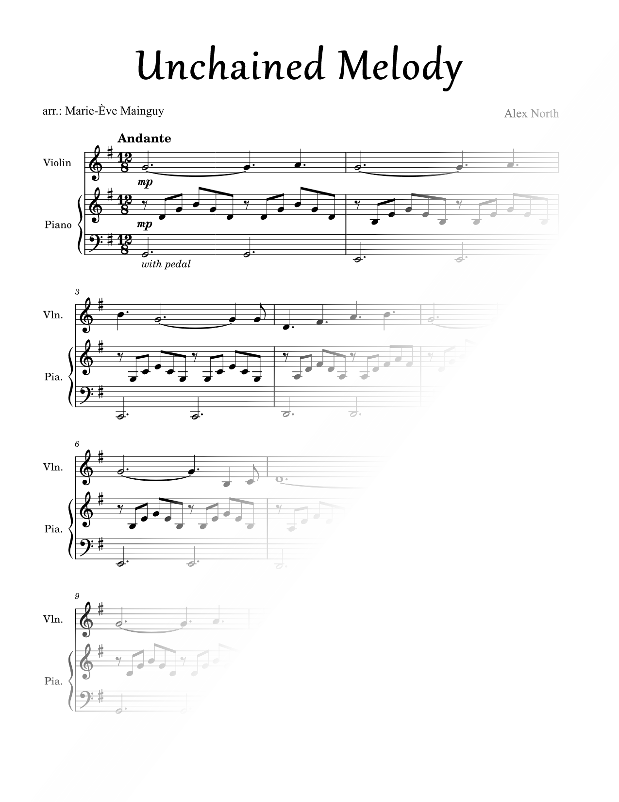 Unchained Melody - Violin & Piano