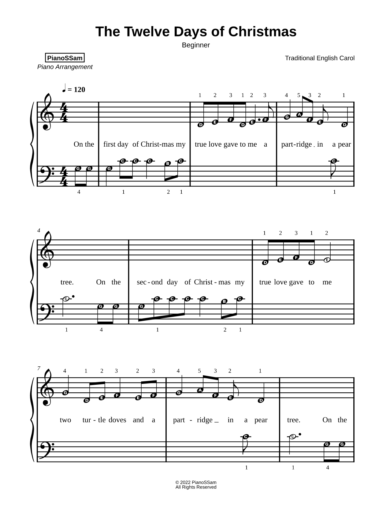 The Twelve Days of Christmas [beginner]