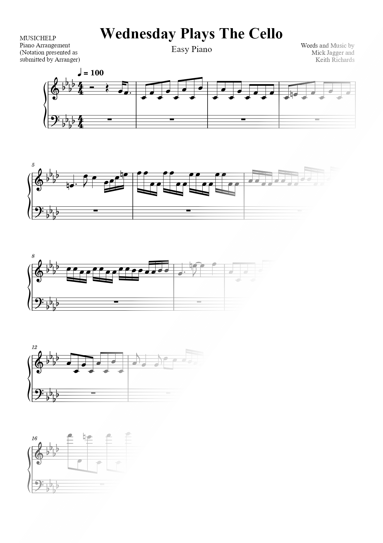 Wednesday Plays the Cello (Paint It, Black)