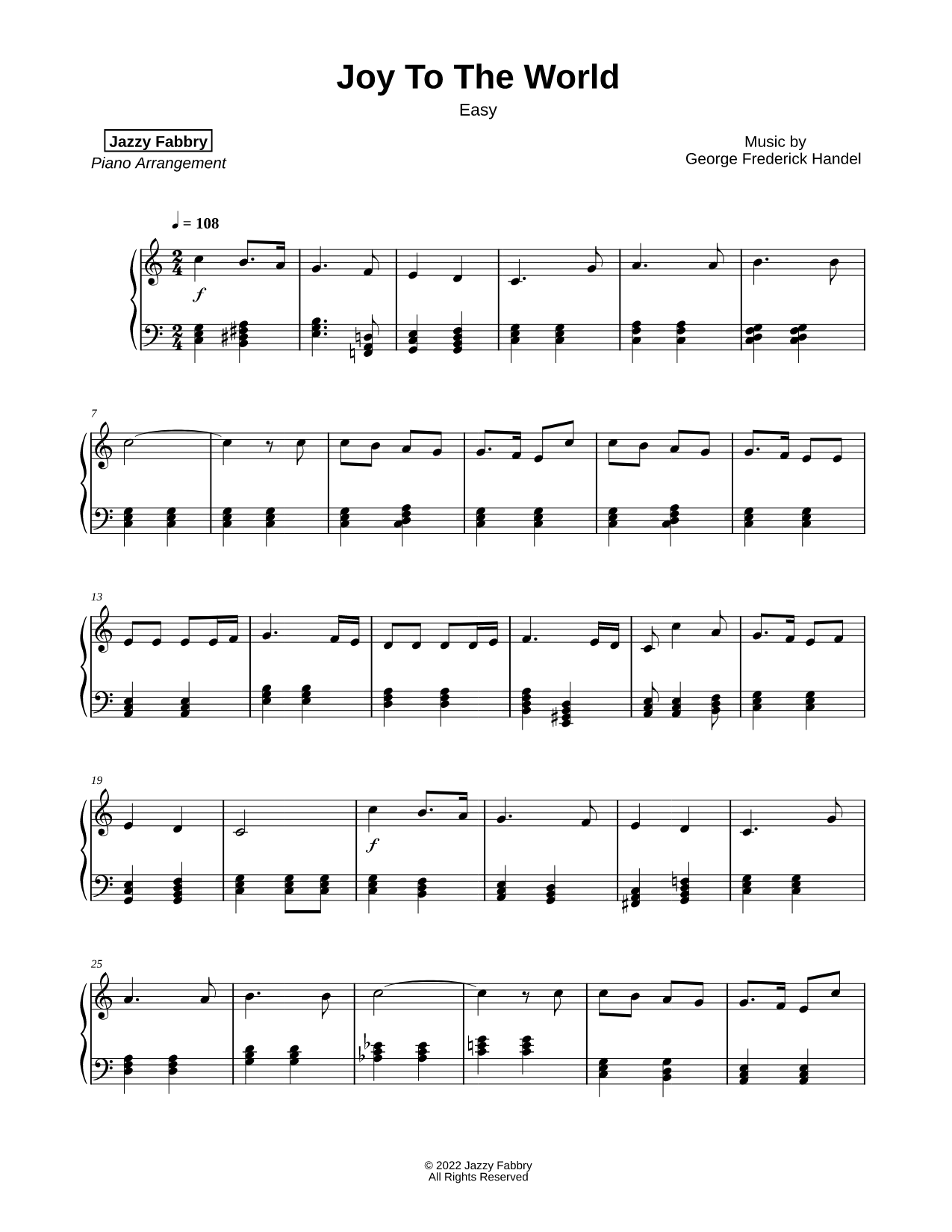 Joy to the World [easy]