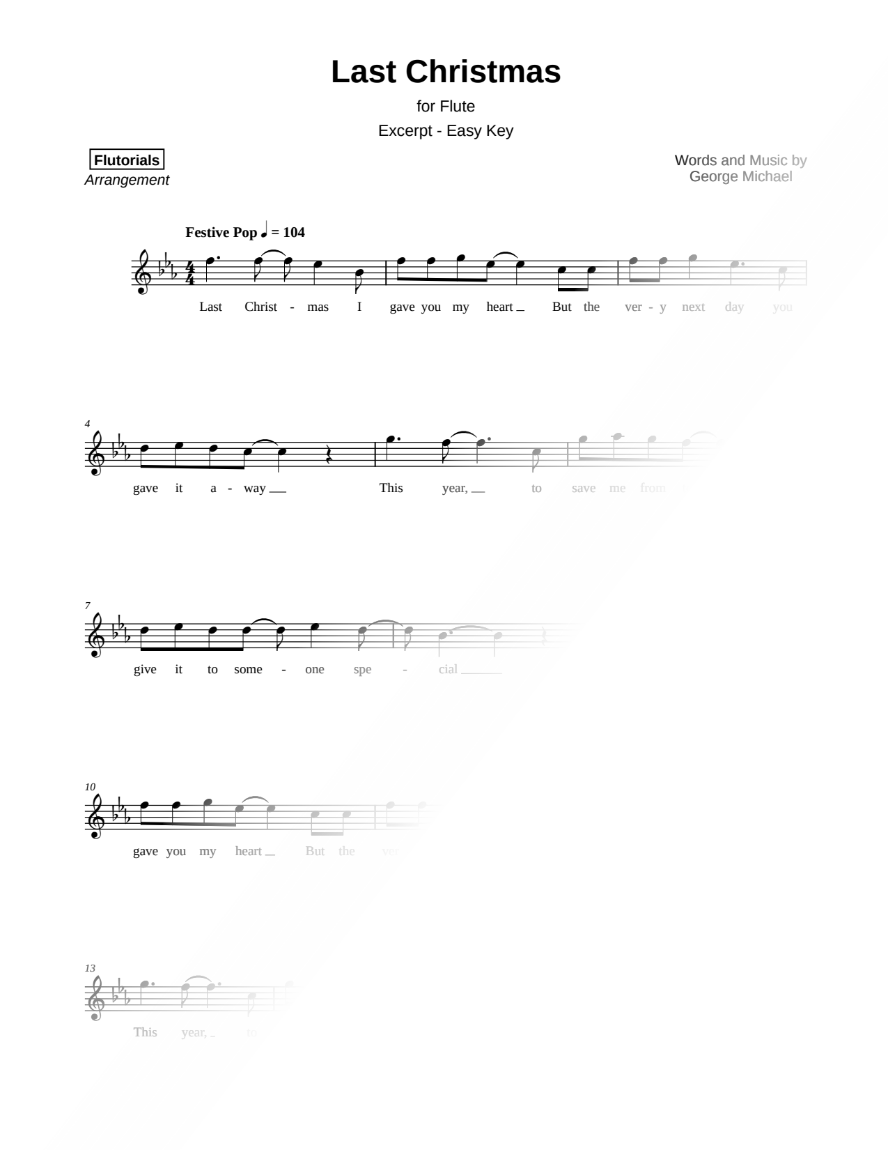 Last Christmas [excerpt - easy]
