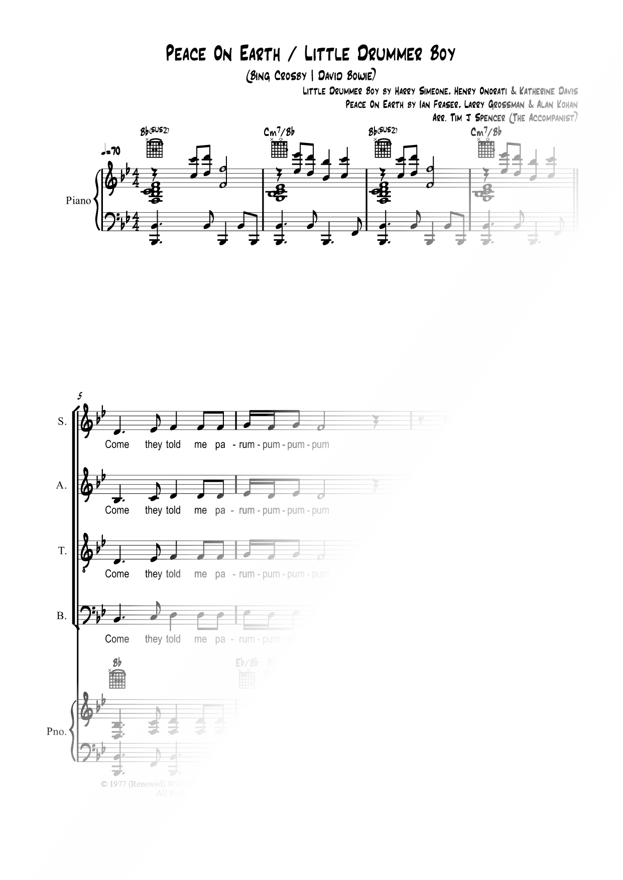 The Little Drummer Boy / Peace on Earth