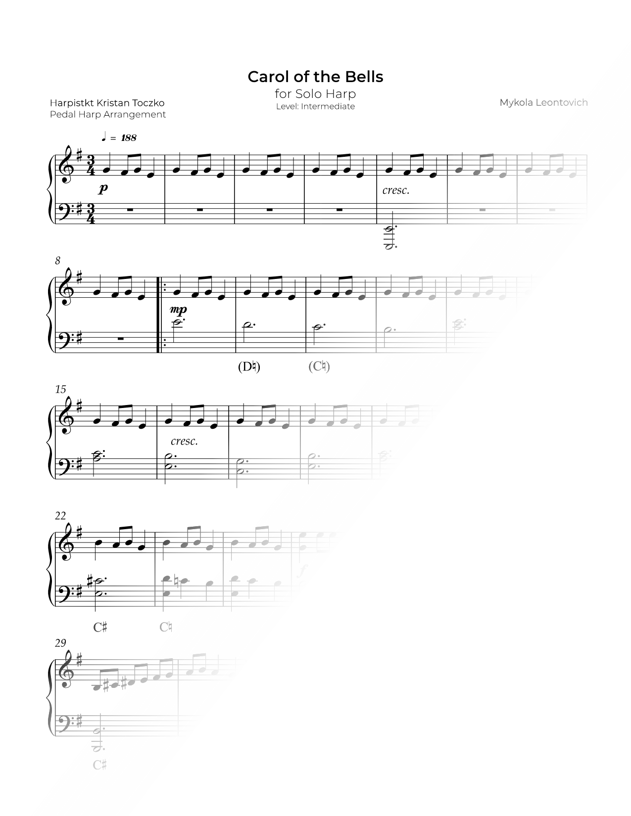 Carol of the Bells [intermediate]