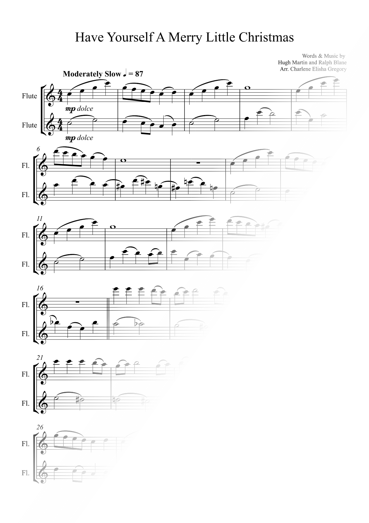 Have Yourself a Merry Little Christmas - Flute Duet