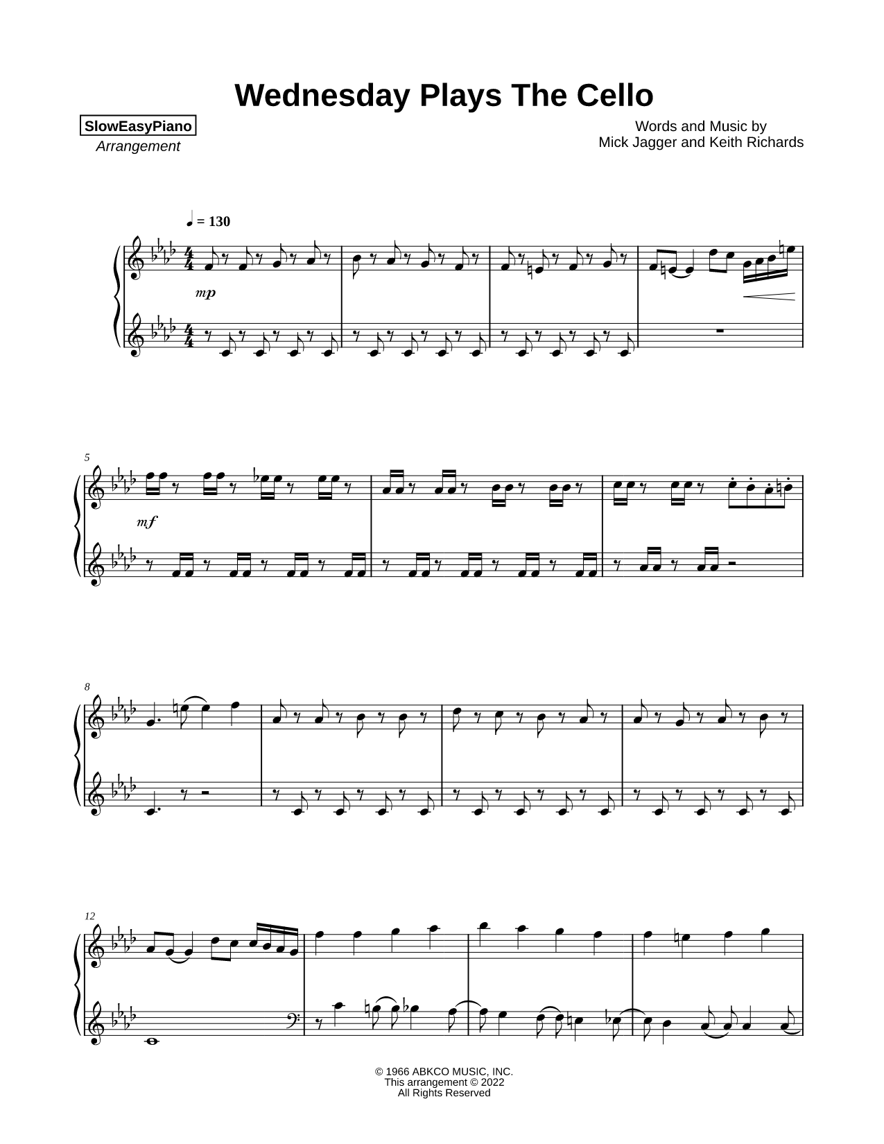 Wednesday Plays the Cello (Paint It, Black)