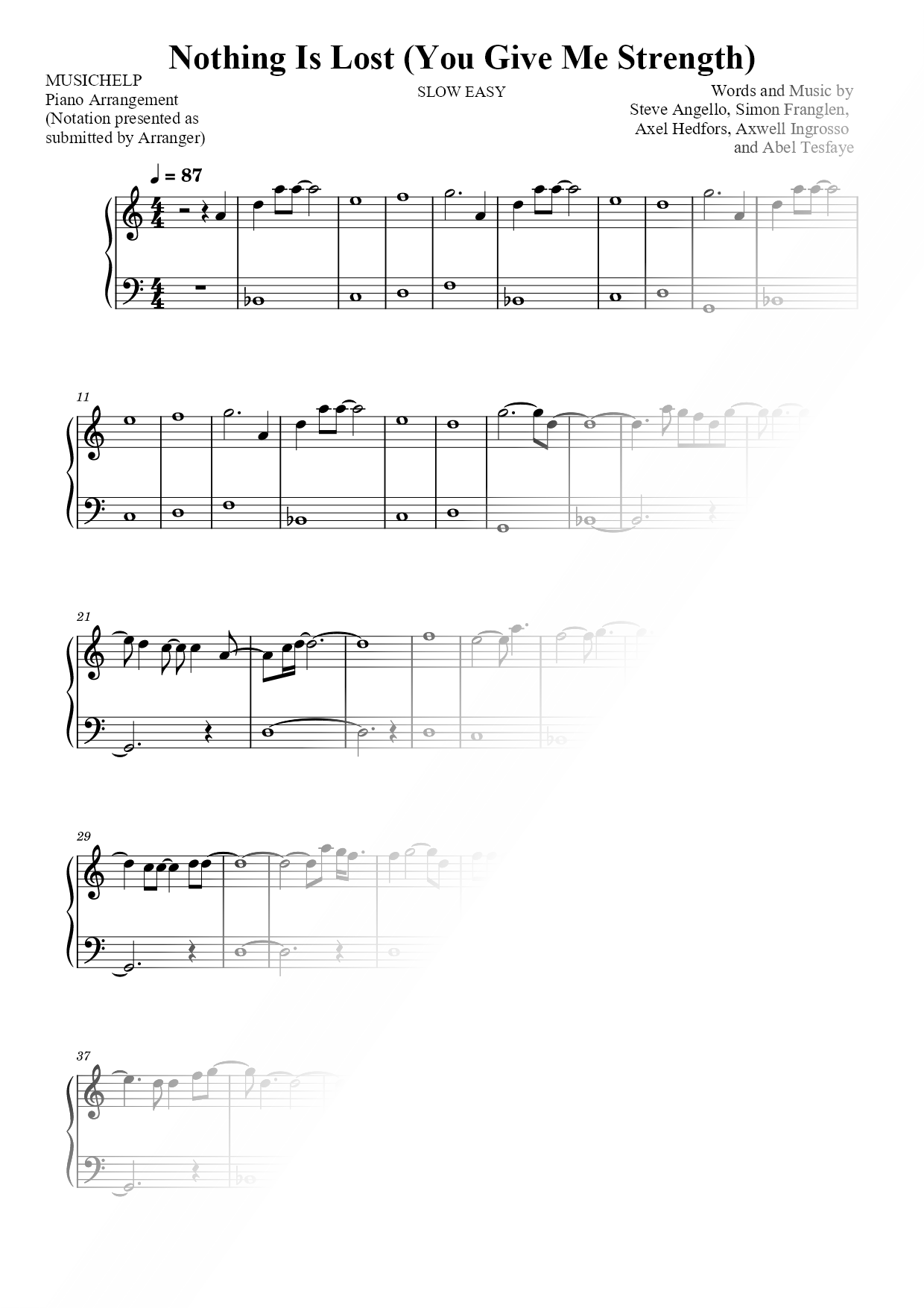Nothing Is Lost (You Give Me Strength) [slow easy]