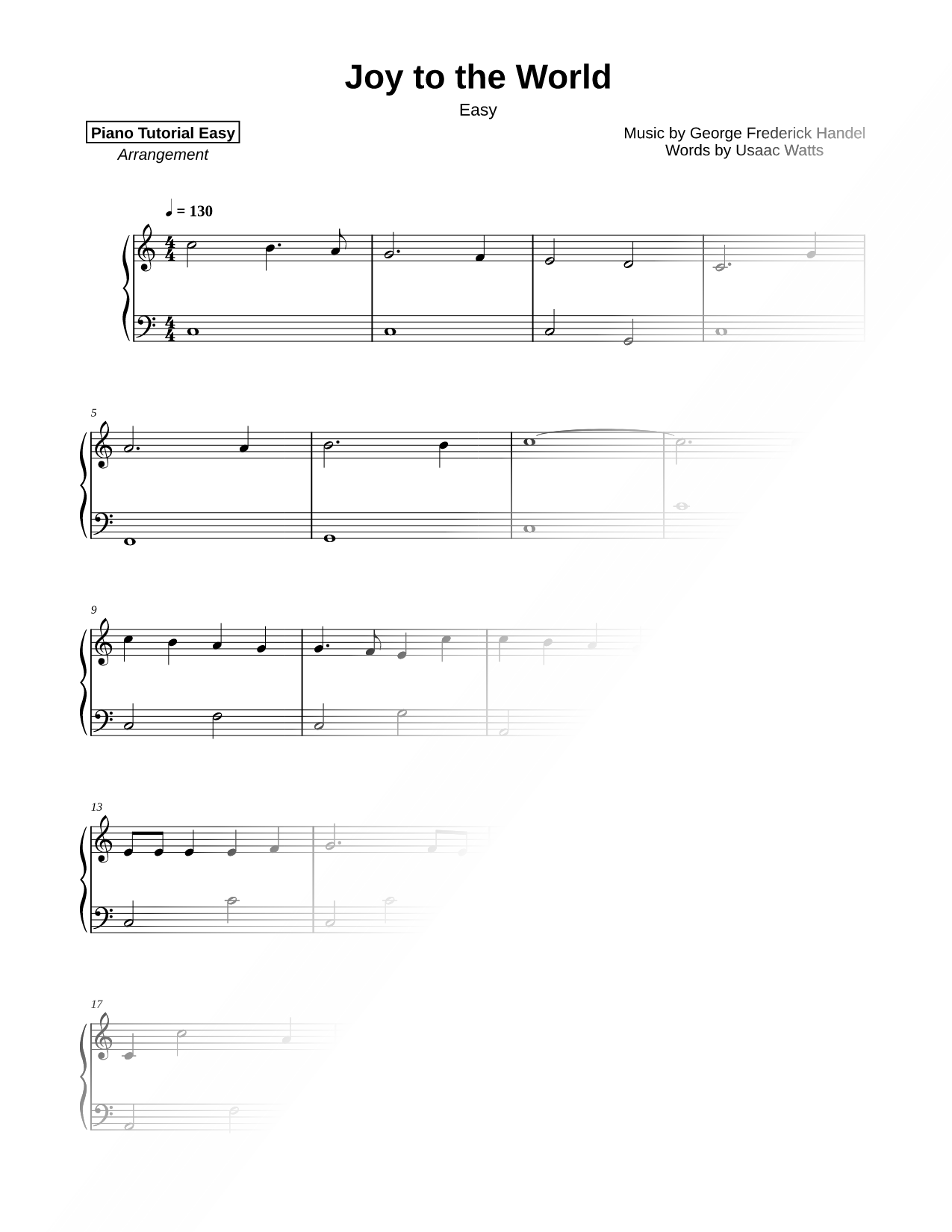 Joy to the World [easy]