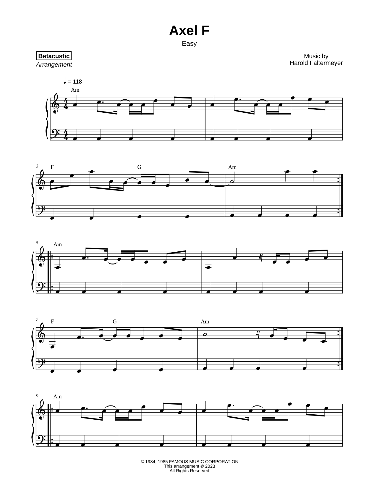 Axel F [easy]