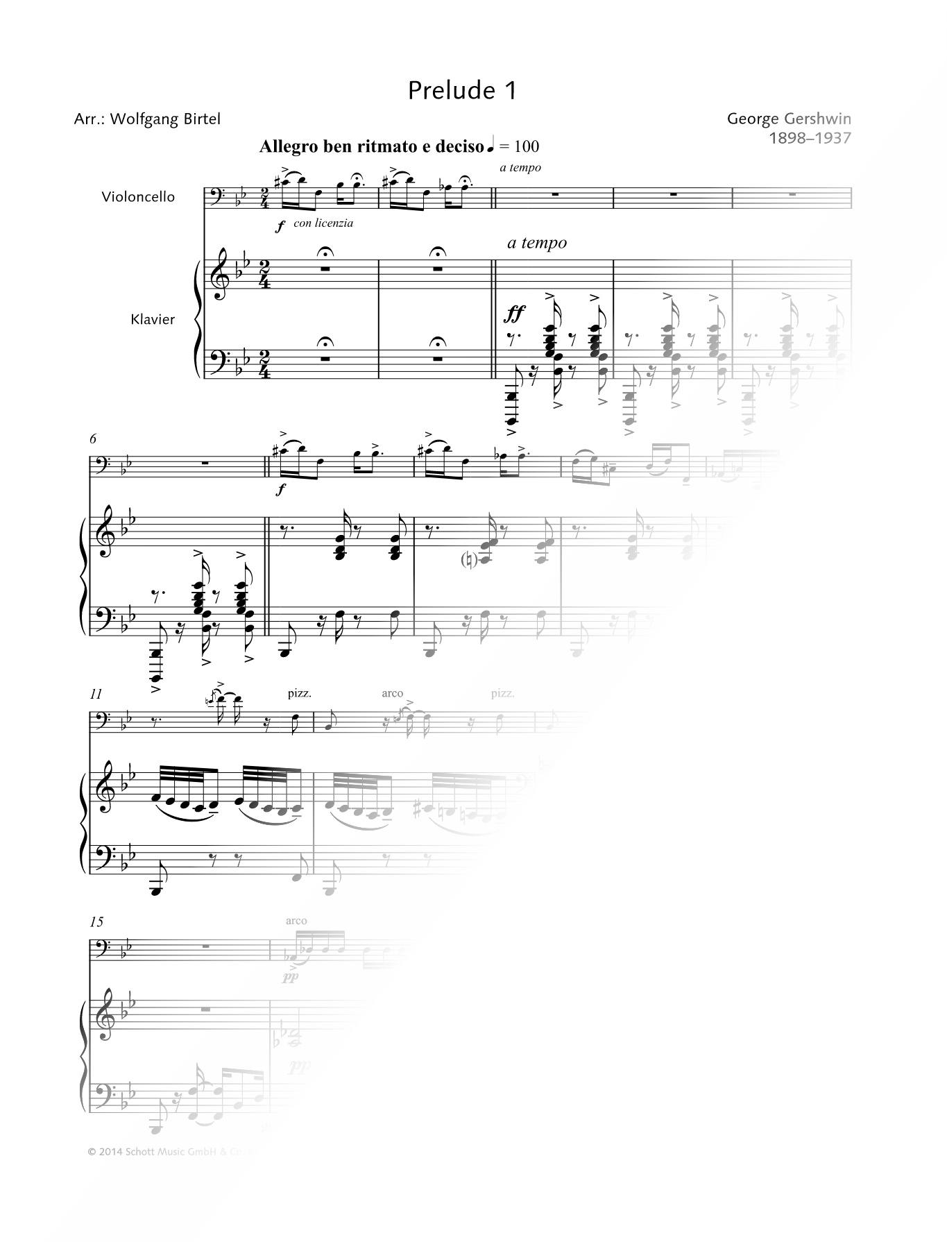 Prelude I - Cello & Piano