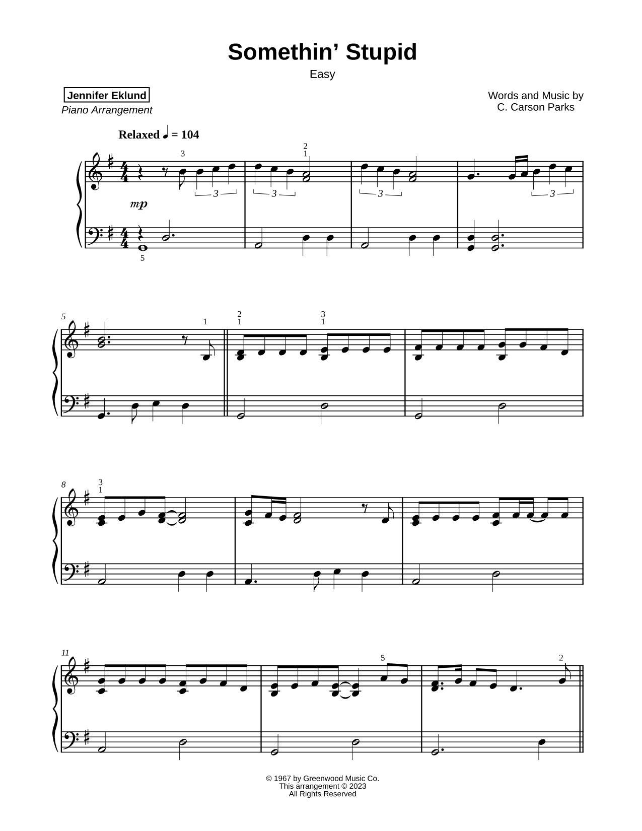 Somethin' Stupid [easy]