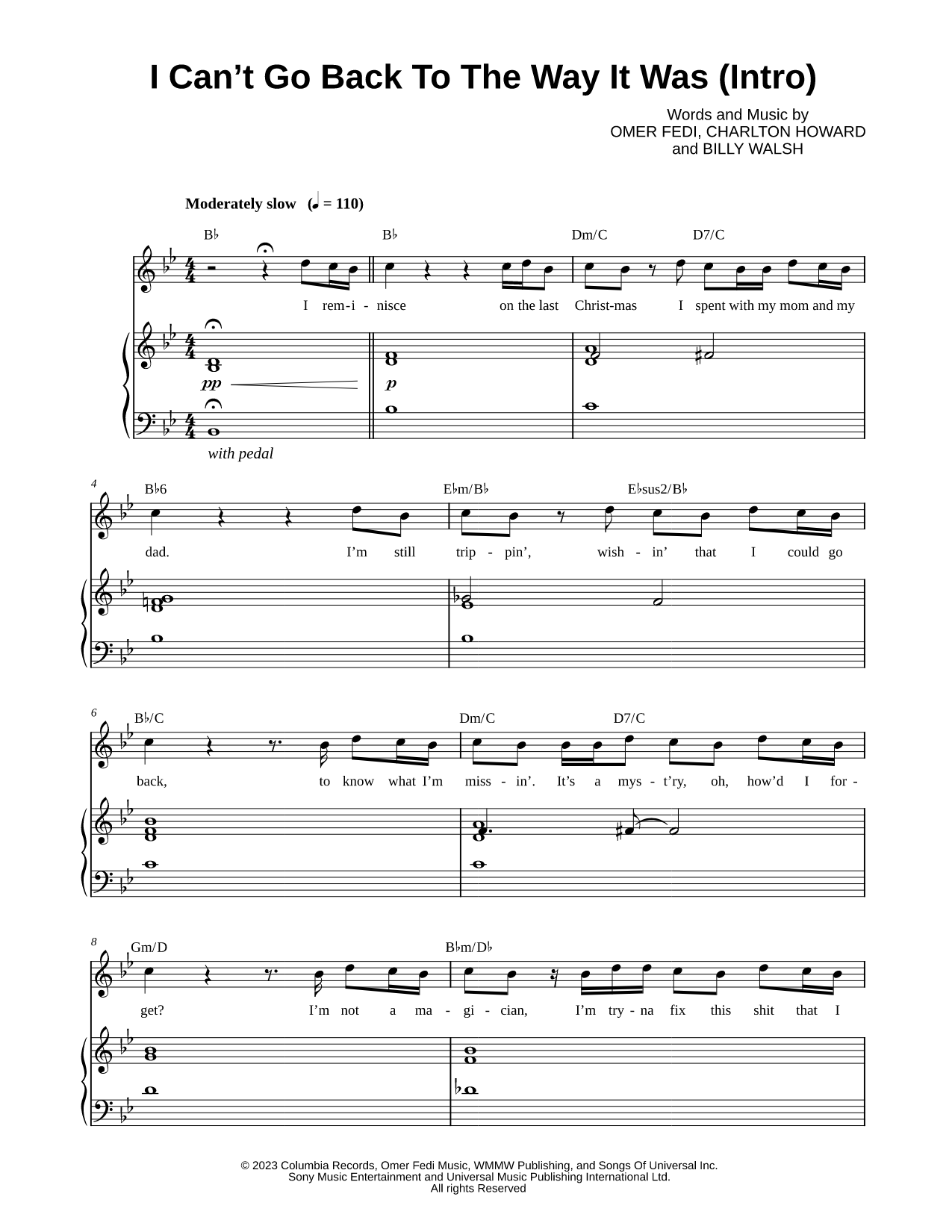 I Can't Go Back to the Way It Was (Intro)
