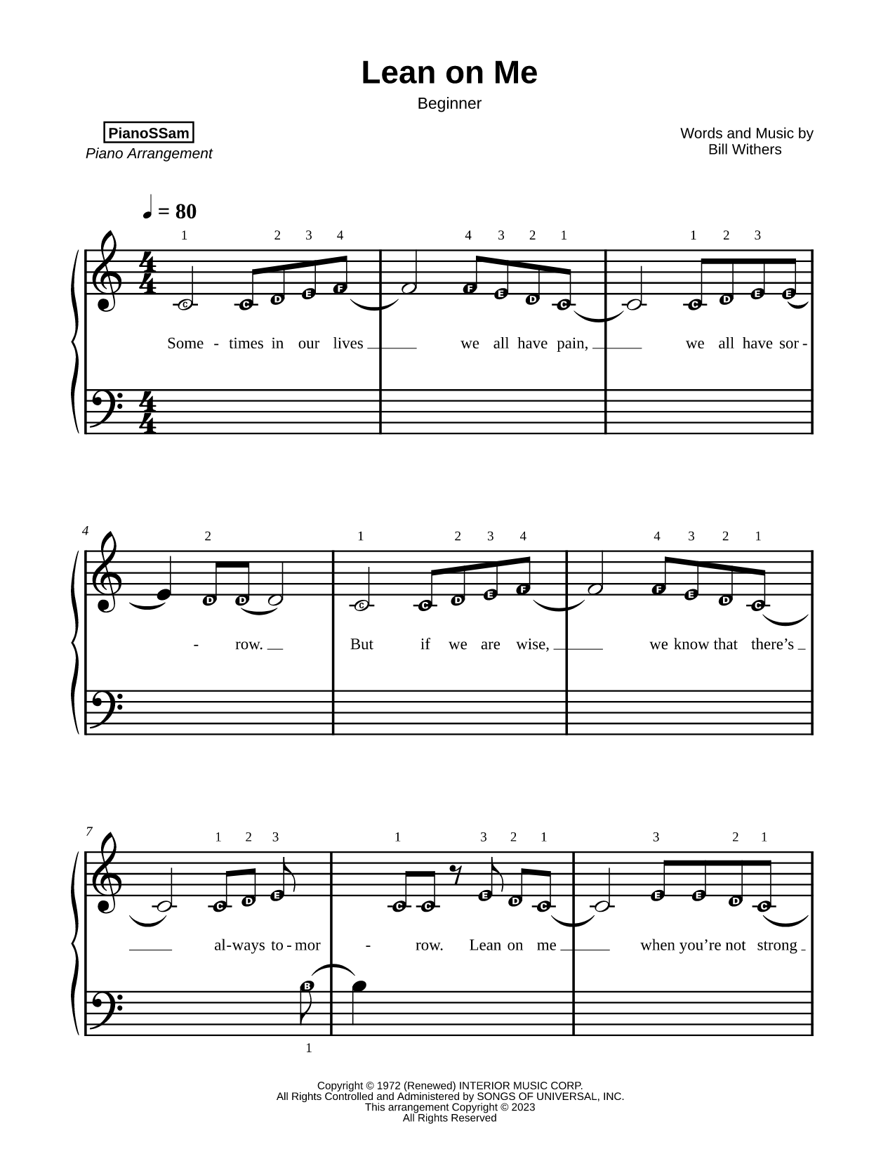 Lean on Me [beginner]